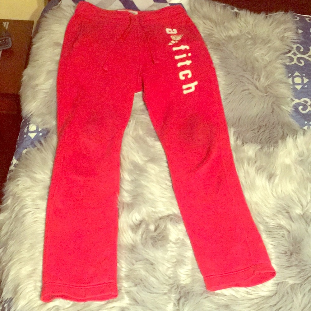 Youth large red Abercrombie and Fitch sweatpants